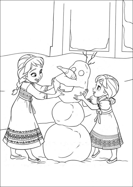 Plansa de colorat cu Frozen 16 8